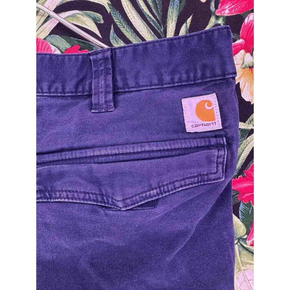 Carhartt Navy Cargo Shorts Stained Size 38